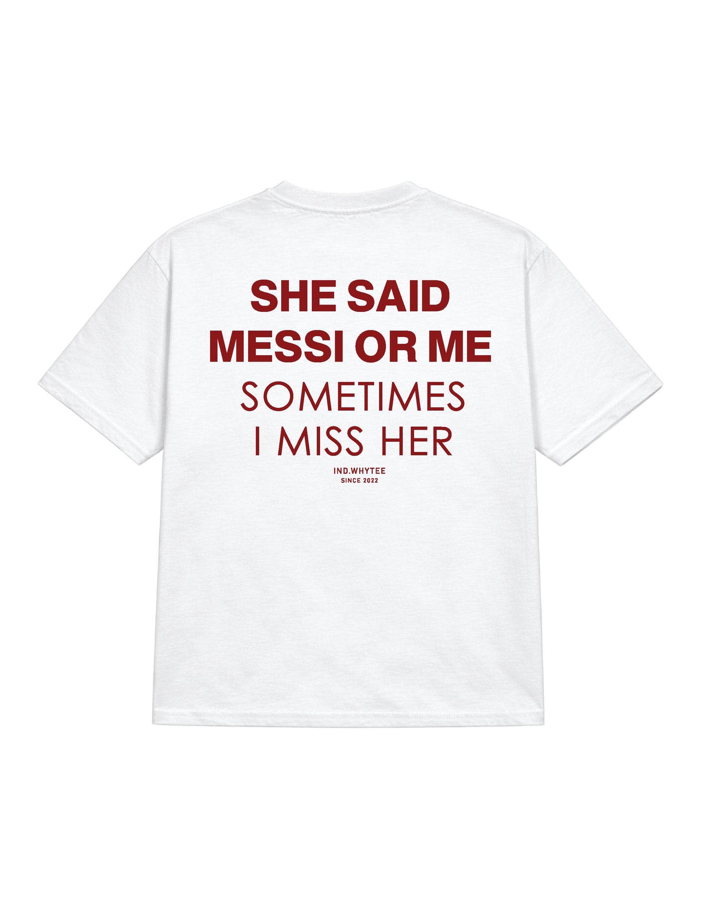 Messi or her tee