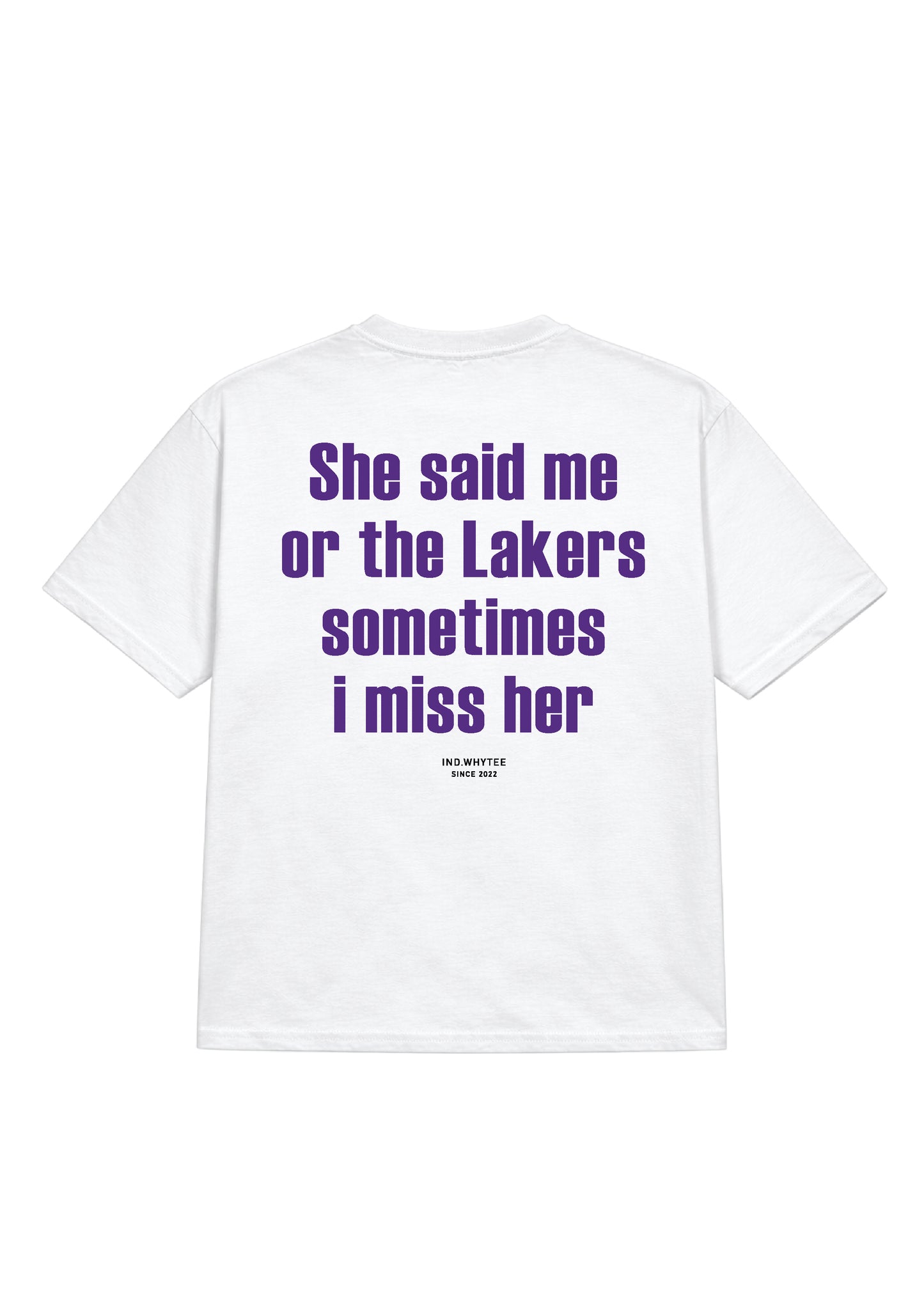 The Lakers or her tee