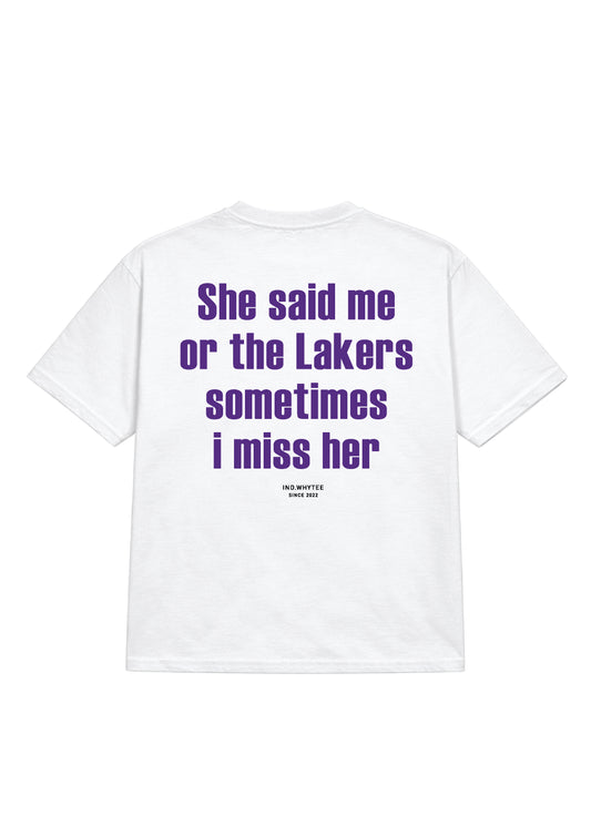 The Lakers or her tee